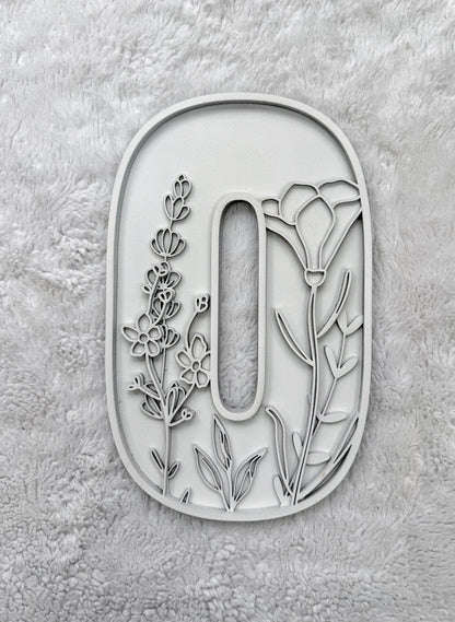 Custom Floral Resin Letter – Botanical Initial Art