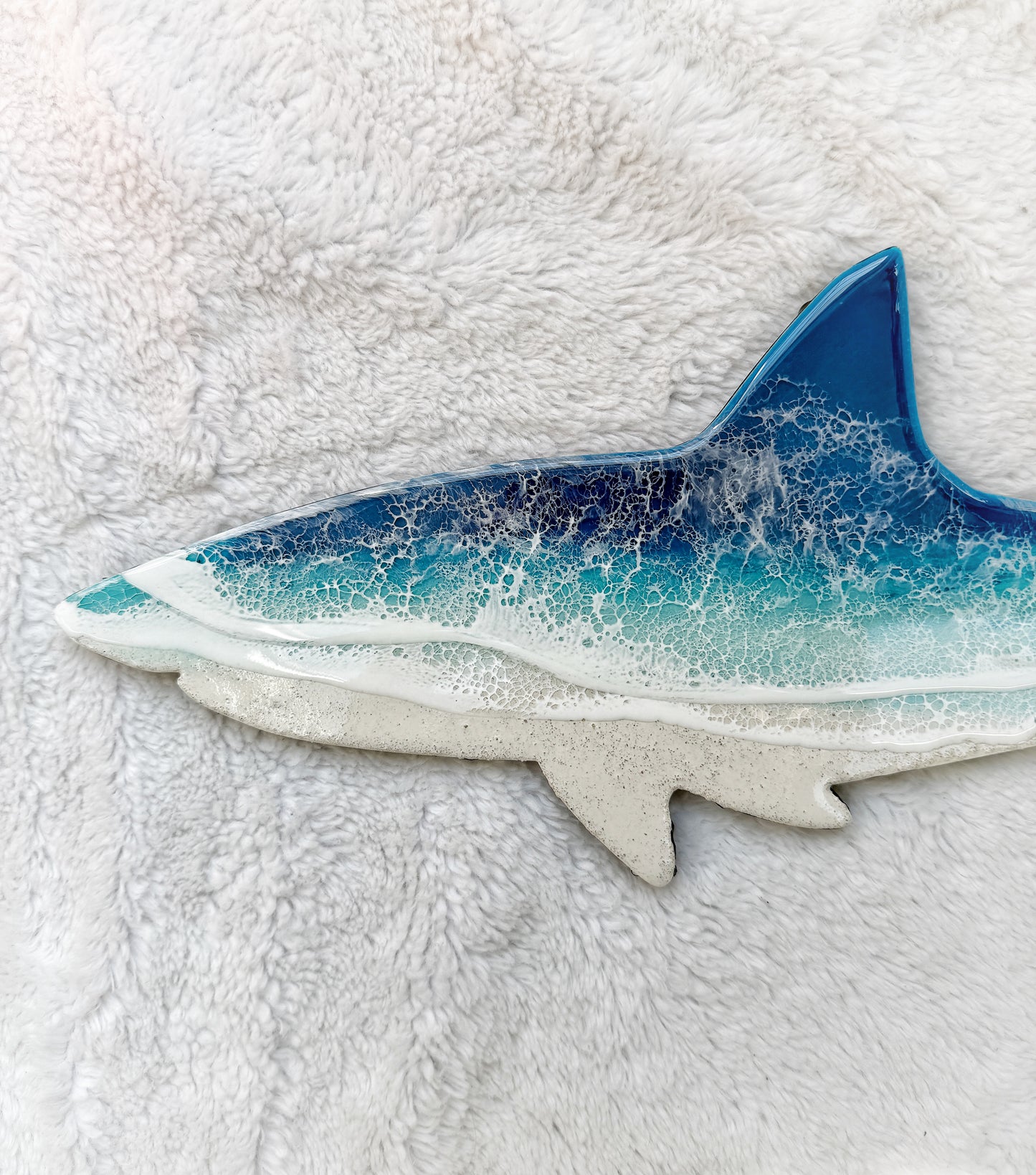 Great White Shark Wall Art | Ocean Wave Resin Decor 4/9/26