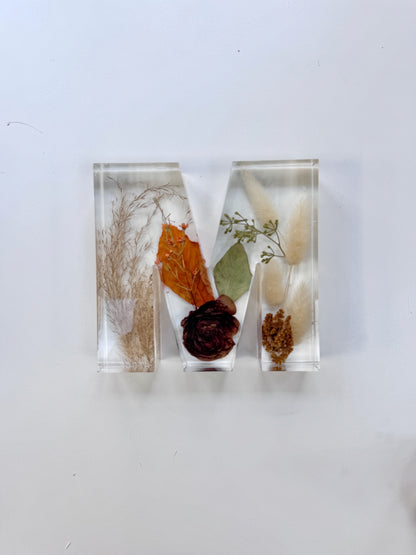 Letter Blocks Floral Preservation Keepsake - Add On Item