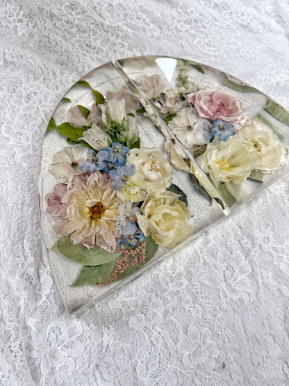 9" Bookends Floral Preservation Keepsake