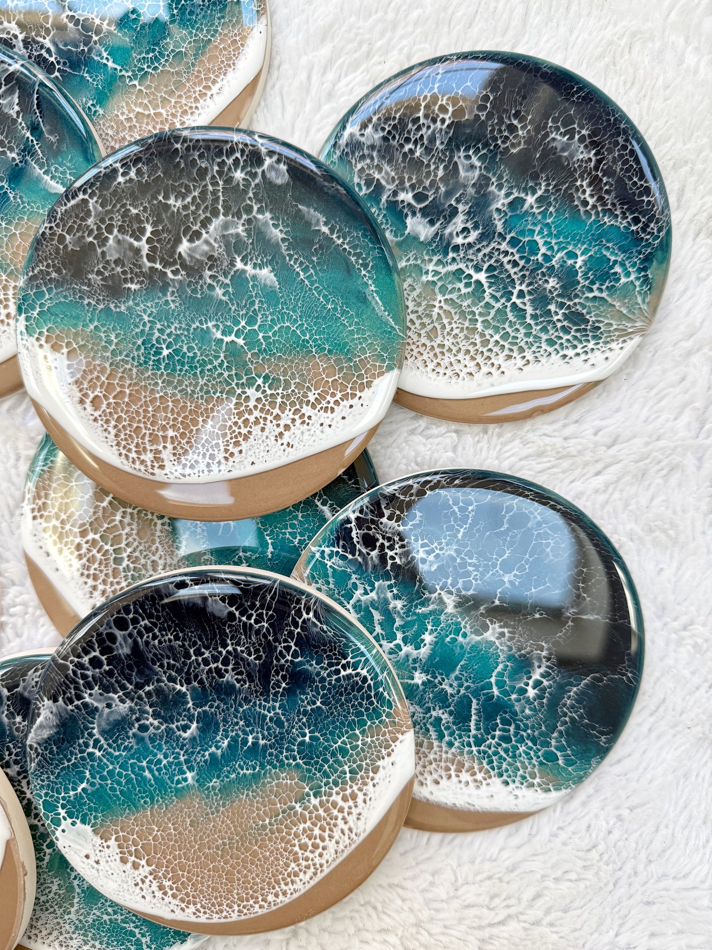 Resin Ocean Wave Coasters 4/9/26