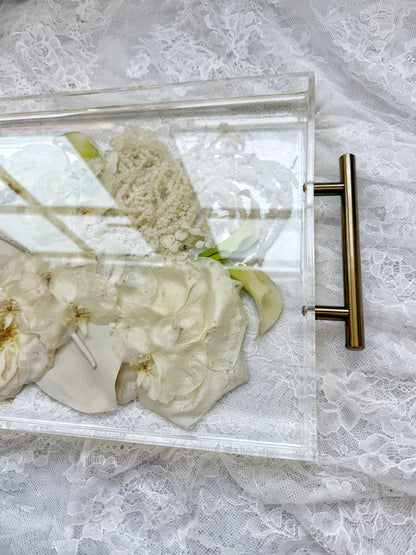11" x 14" Acrylic Tray Floral Preservation Keepsake