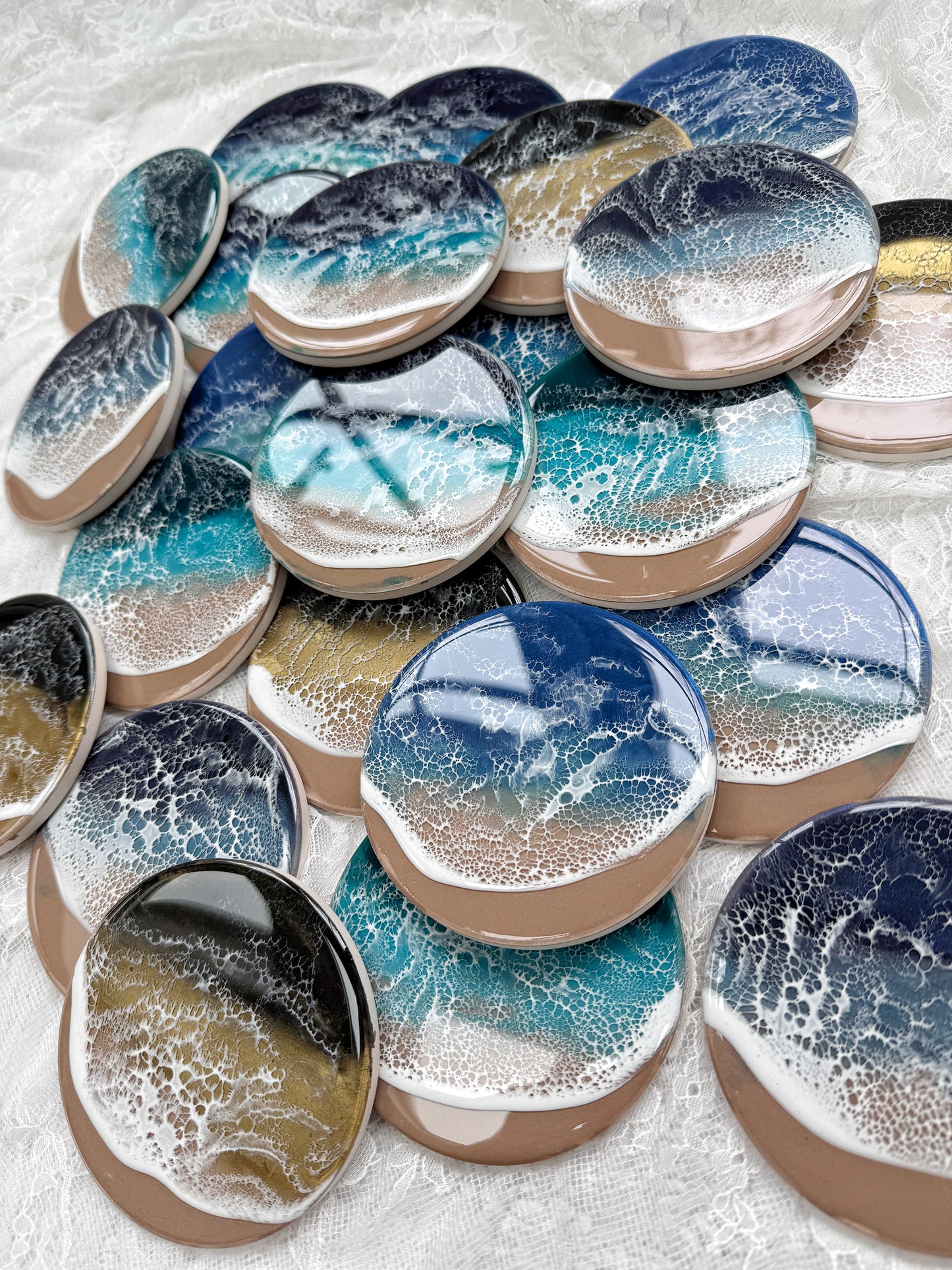 Resin Ocean Wave Coasters 4/9/26