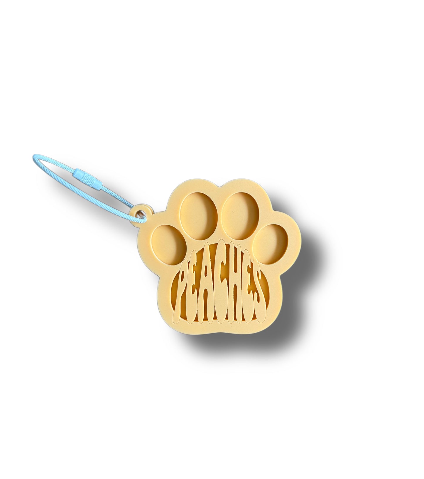 Custom Name Keychain | Personalized Acrylic Tag - Paw Print