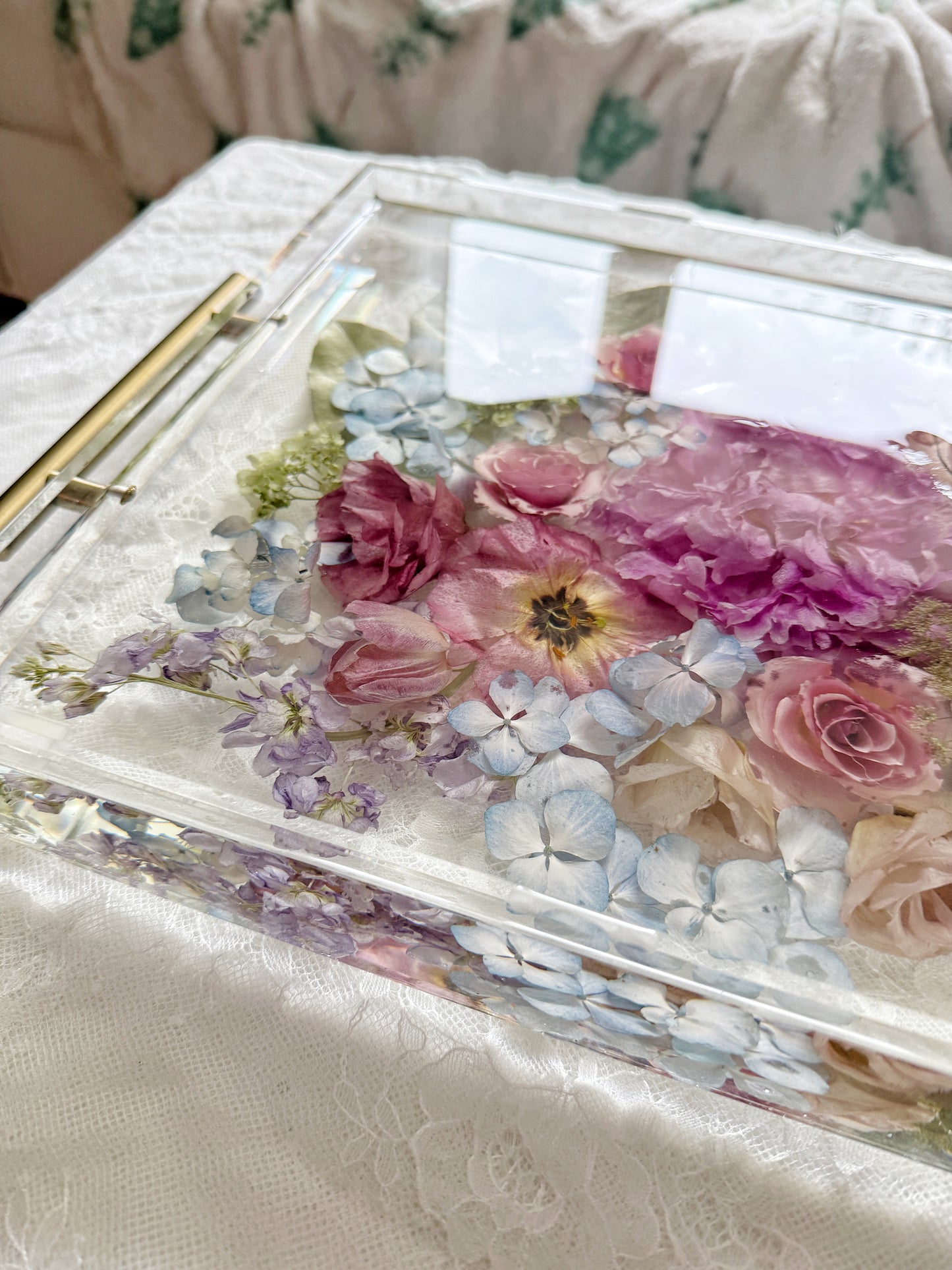 Floral Tray 11" x 14" Acrylic
