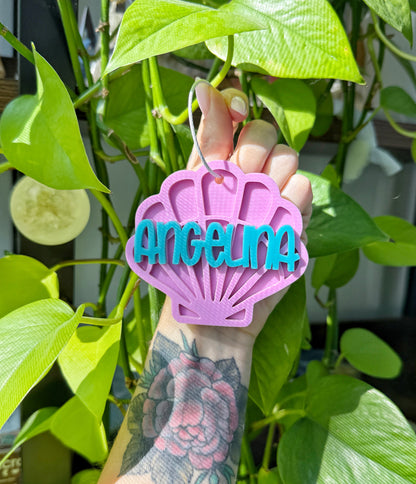 Custom Name Keychain | Personalized Acrylic Tag - Shell