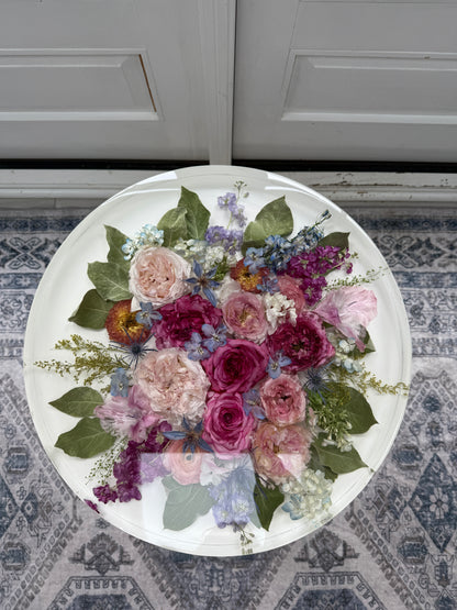 18" Table Floral Preservation Keepsake