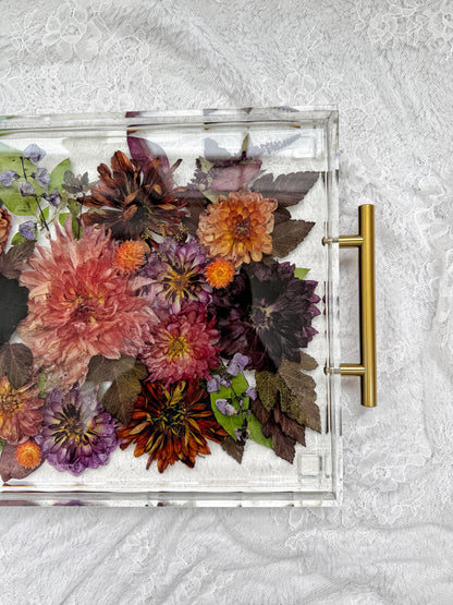 11" x 14" Acrylic Tray Floral Preservation Keepsake