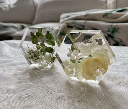 Mini Hexagon Floral Preservation Keepsake - Add On Item