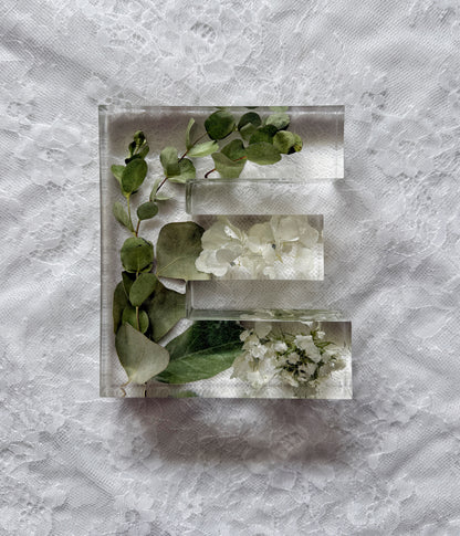 Letter Blocks Floral Preservation Keepsake - Add On Item