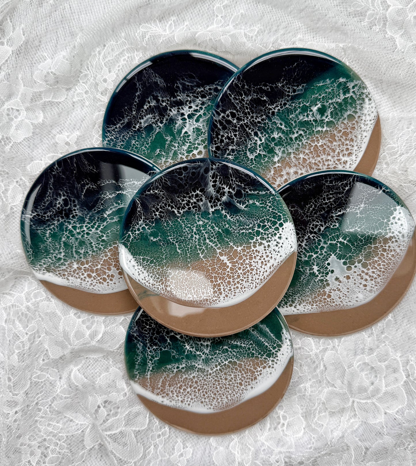 Resin Ocean Wave Coasters 4/9/26