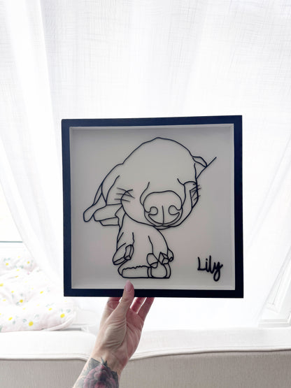 Custom Pet Silhouette Portrait – Classic & Upgraded Options