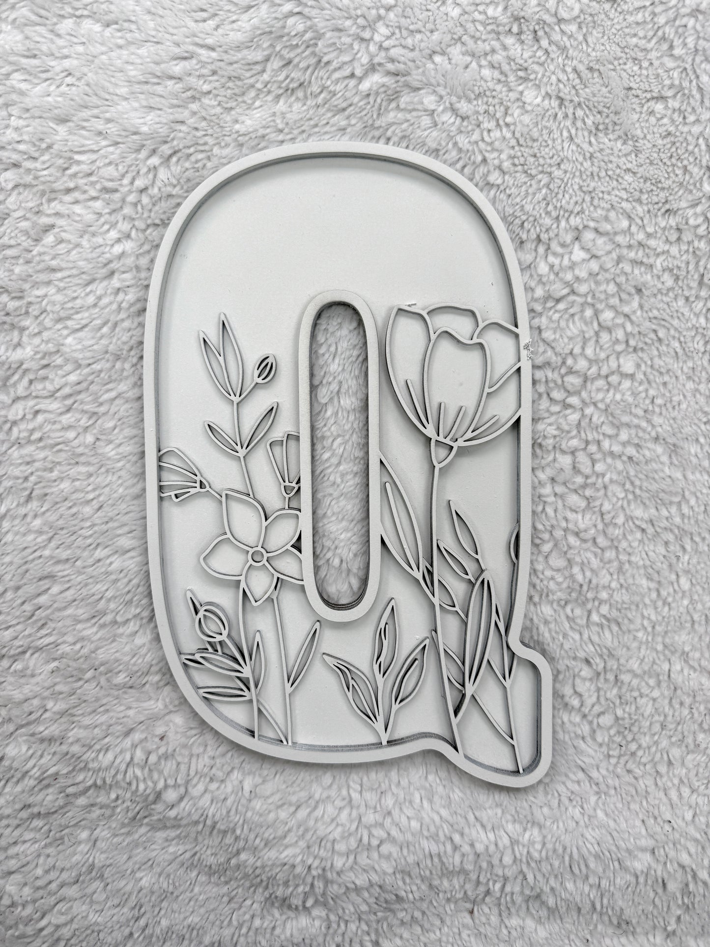 Custom Floral Resin Letter – Botanical Initial Art