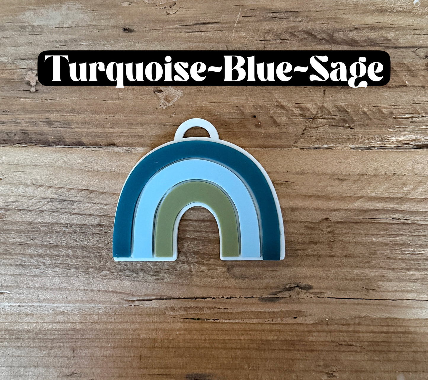 Custom Name Rainbow Keychain | Personalized Acrylic Tag
