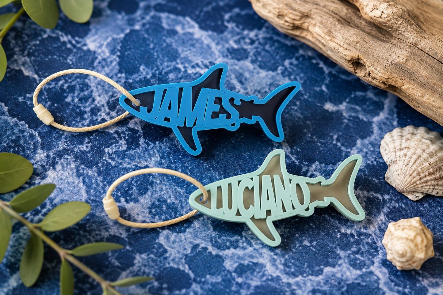 Custom Name Keychain | Personalized Acrylic Tag - Shark