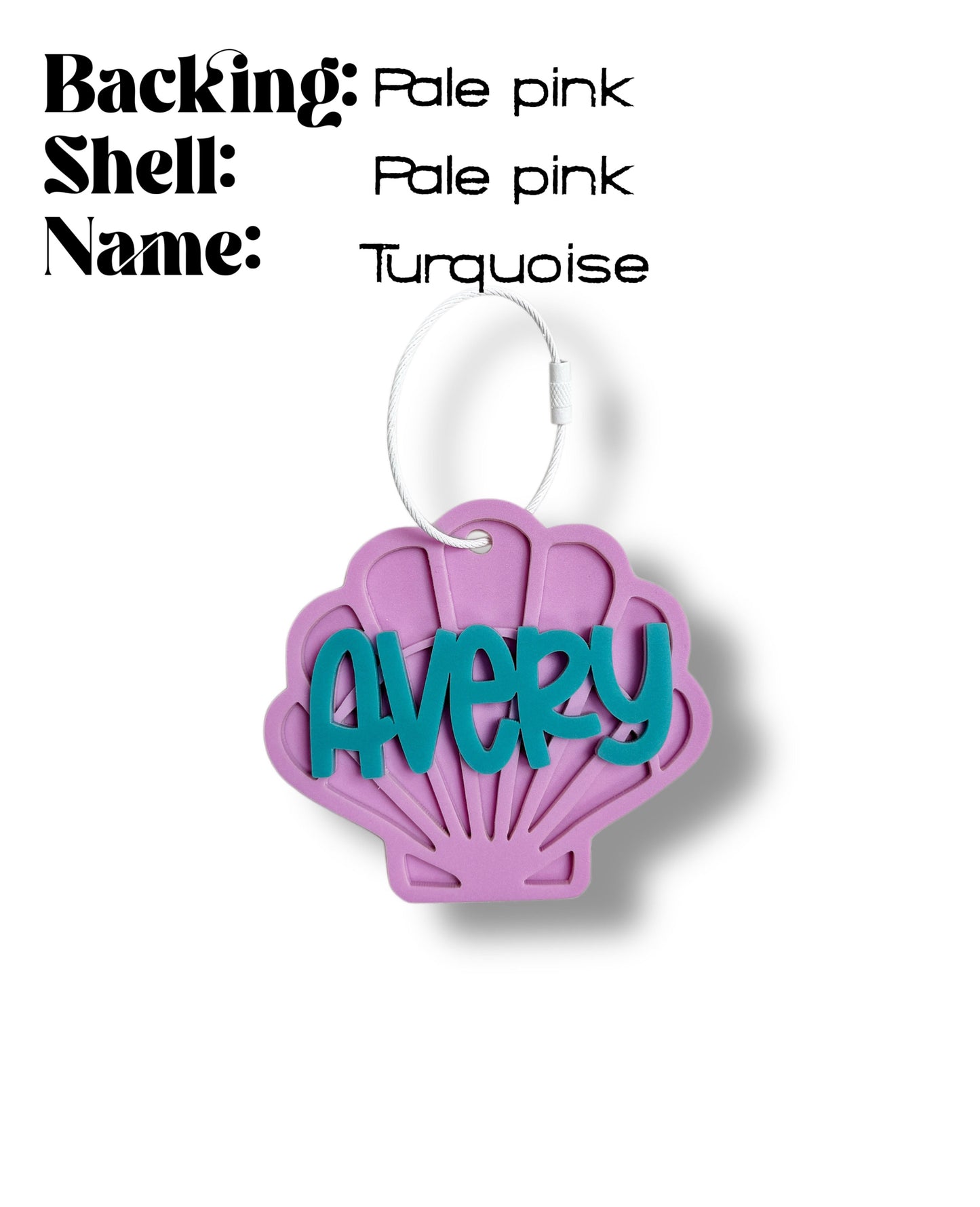 Custom Name Keychain | Personalized Acrylic Tag - Shell