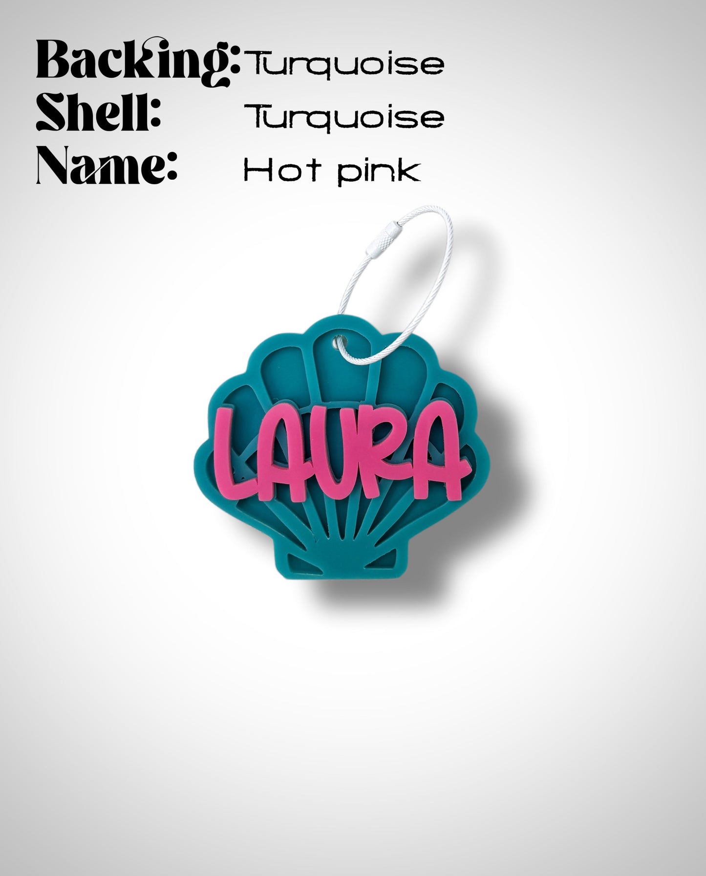 Custom Name Keychain | Personalized Acrylic Tag - Shell