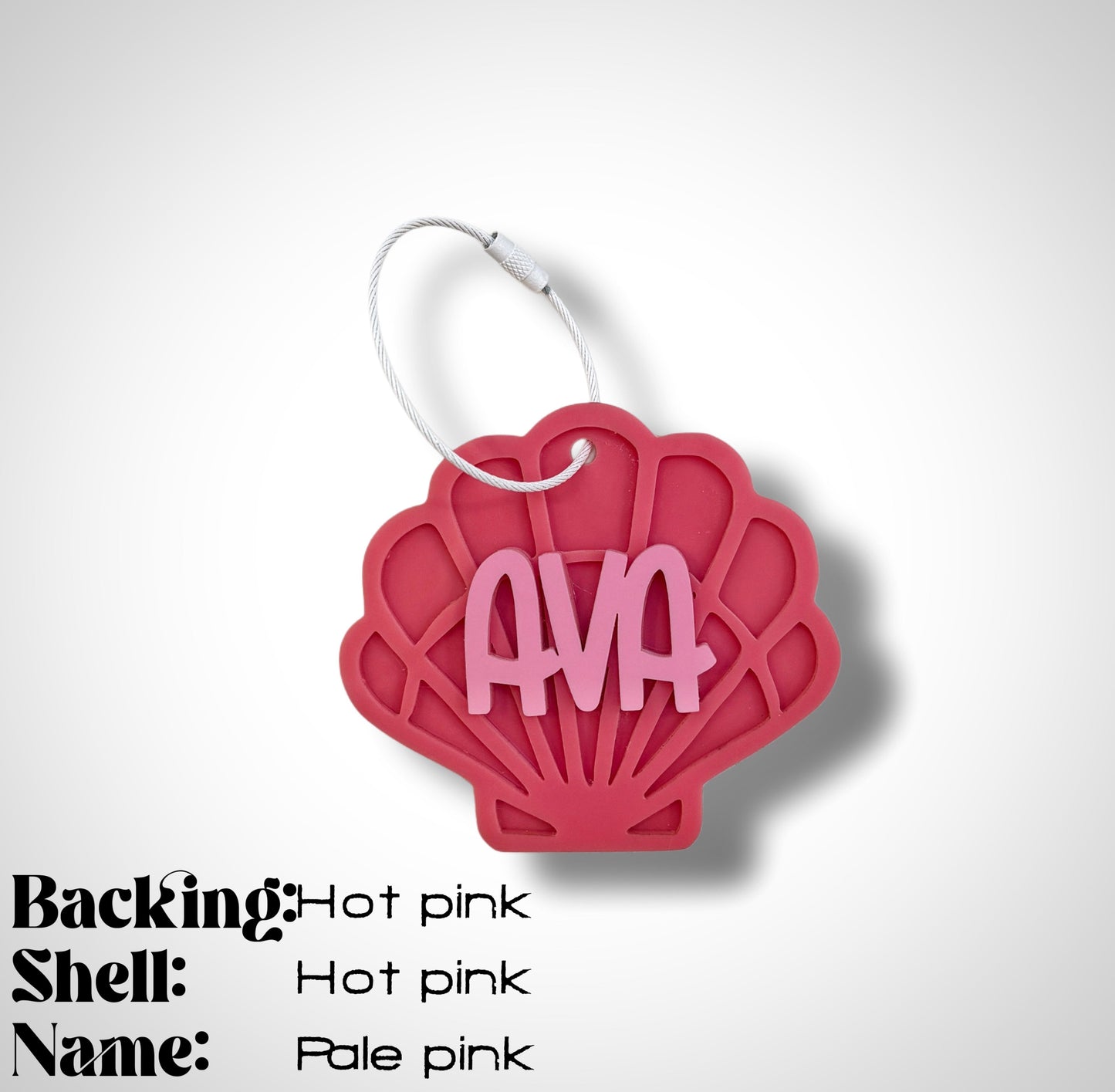 Custom Name Keychain | Personalized Acrylic Tag - Shell