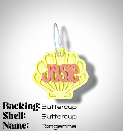 Custom Name Keychain | Personalized Acrylic Tag - Shell