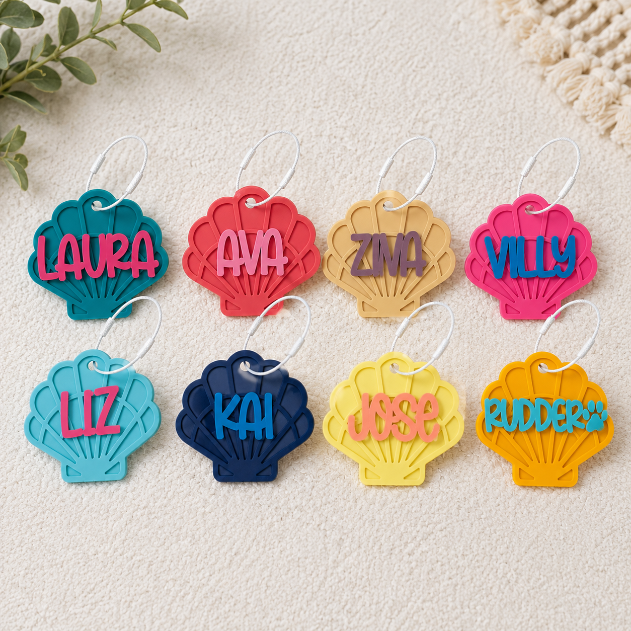 Custom Name Keychain | Personalized Acrylic Tag - Shell