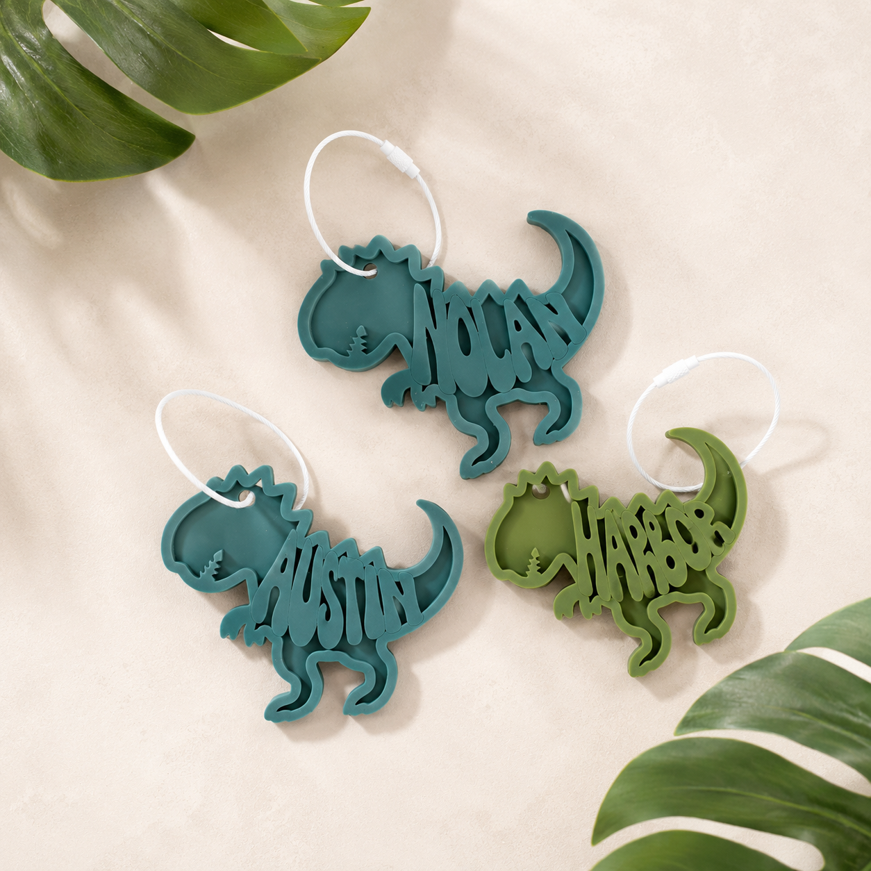 Custom Name Keychain | Personalized Acrylic Tag - Dinosaur