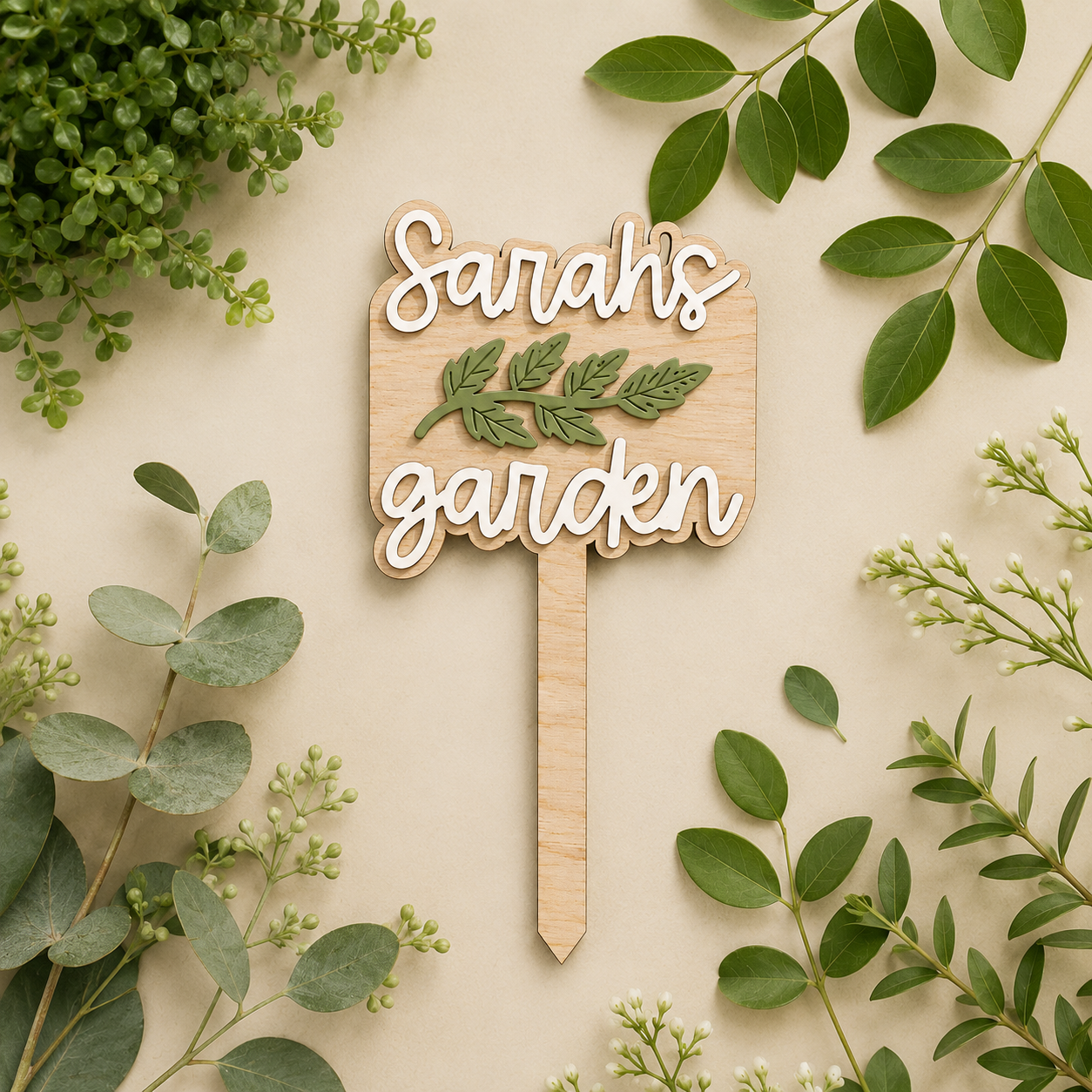 Personalized Garden Plant Stake – Custom Name Sign