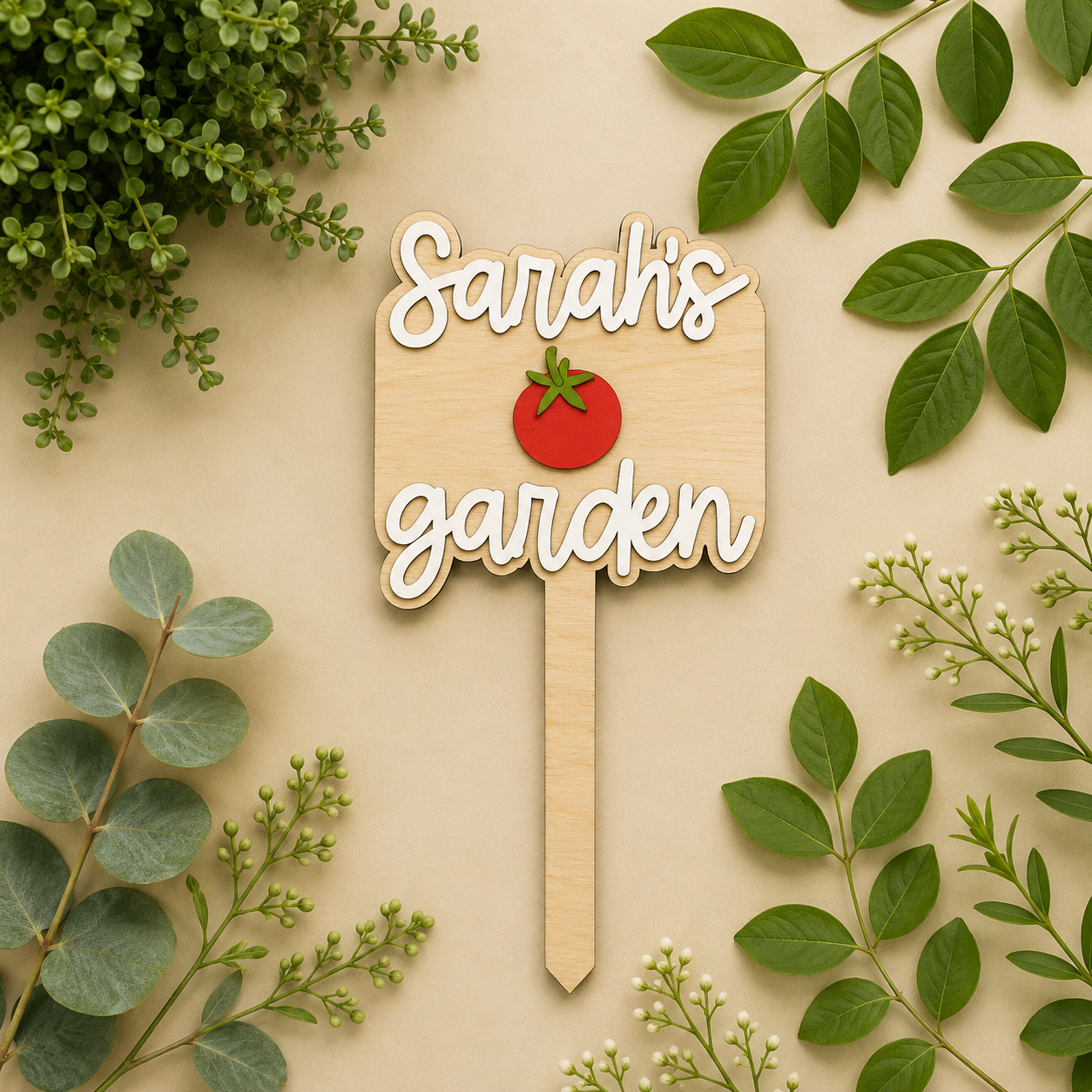 Personalized Garden Plant Stake – Custom Name Sign