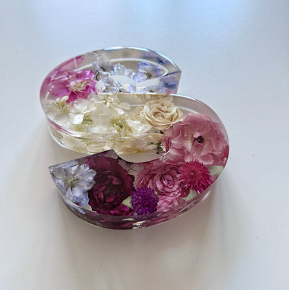 Letter Blocks Floral Preservation Keepsake - Add On Item