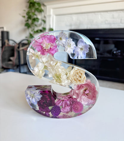 Letter Blocks Floral Preservation Keepsake - Add On Item