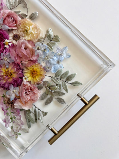 11" x 14" Acrylic Tray Floral Preservation Keepsake