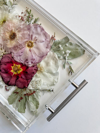 11" x 14" Acrylic Tray Floral Preservation Keepsake