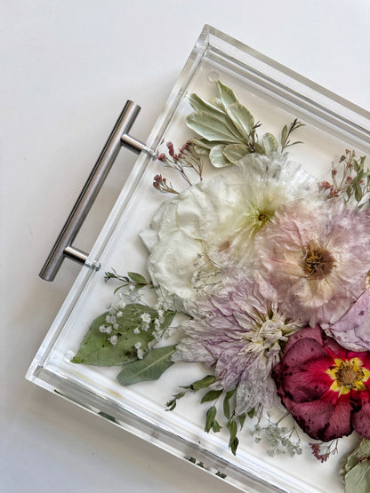 11" x 14" Acrylic Tray Floral Preservation Keepsake