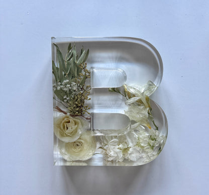 Letter Blocks Floral Preservation Keepsake - Add On Item