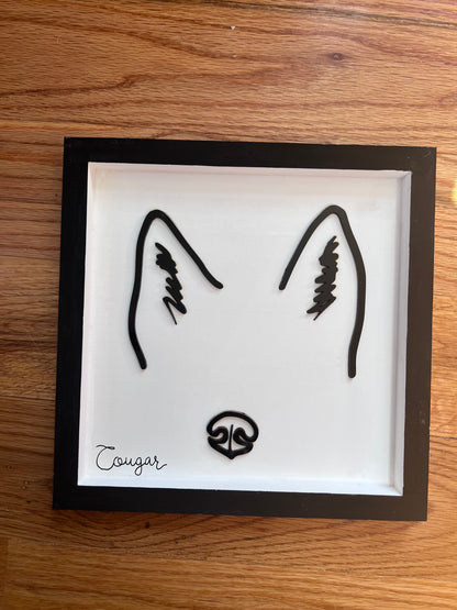 Custom Pet Silhouette Portrait – Classic & Upgraded Options