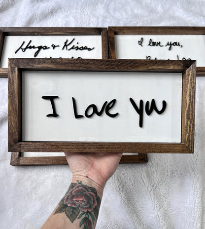Custom handwriting sign