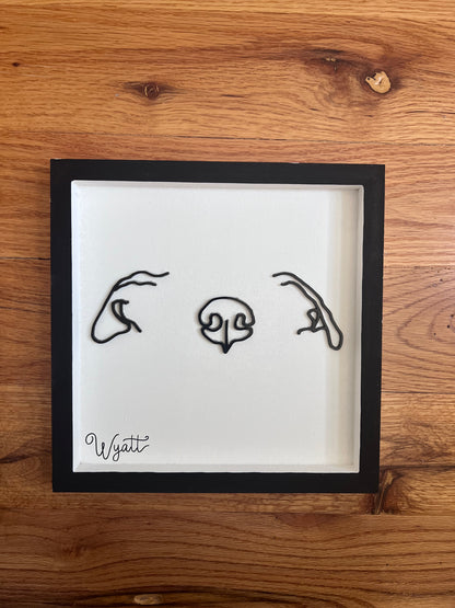 Custom Pet Silhouette Portrait – Classic & Upgraded Options