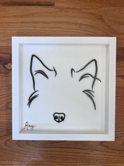 Custom Pet Silhouette Portrait – Classic & Upgraded Options