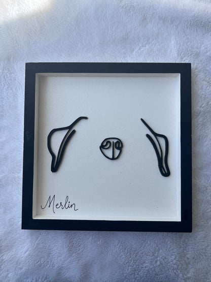 Custom Pet Silhouette Portrait – Classic & Upgraded Options