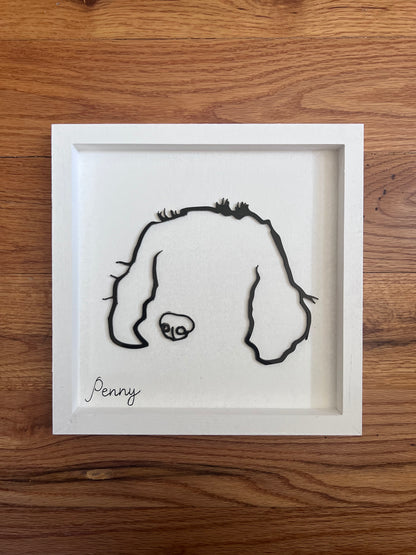 Custom Pet Silhouette Portrait – Classic & Upgraded Options