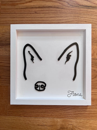 Custom Pet Silhouette Portrait – Classic & Upgraded Options