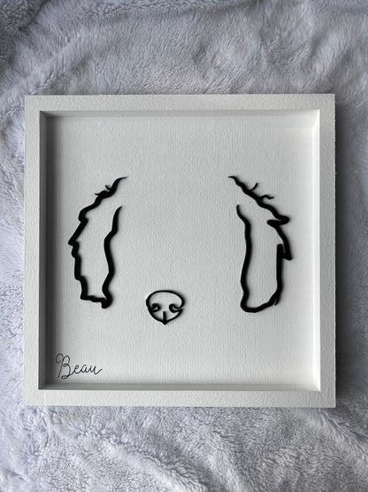 Custom Pet Silhouette Portrait – Classic & Upgraded Options