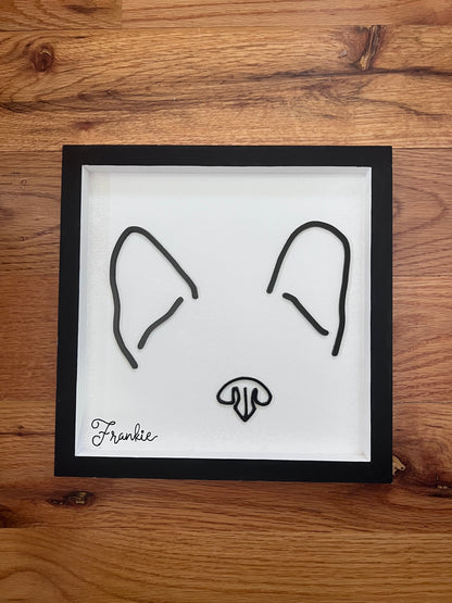 Custom Pet Silhouette Portrait – Classic & Upgraded Options