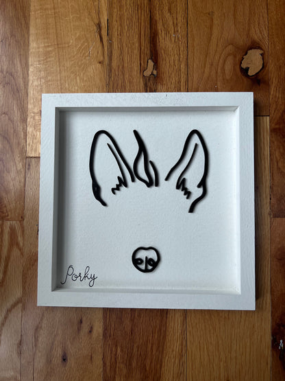 Custom Pet Silhouette Portrait – Classic & Upgraded Options