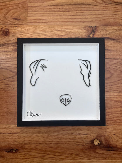 Custom Pet Silhouette Portrait – Classic & Upgraded Options