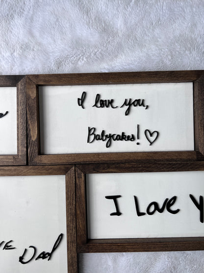 Custom handwriting sign