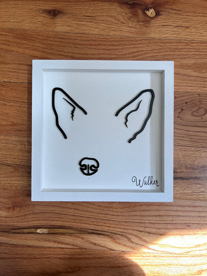 Custom Pet Silhouette Portrait – Classic & Upgraded Options