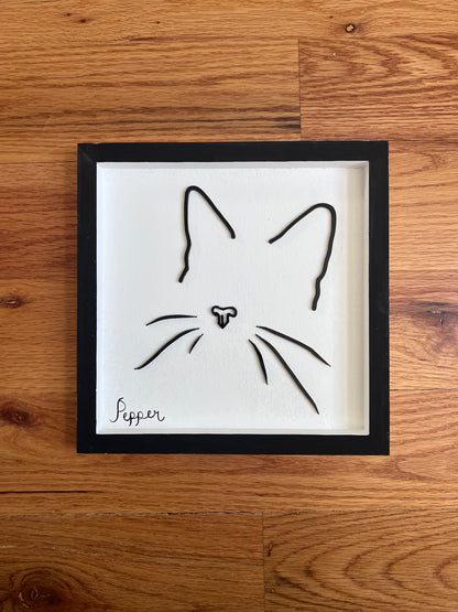 Custom Pet Silhouette Portrait – Classic & Upgraded Options