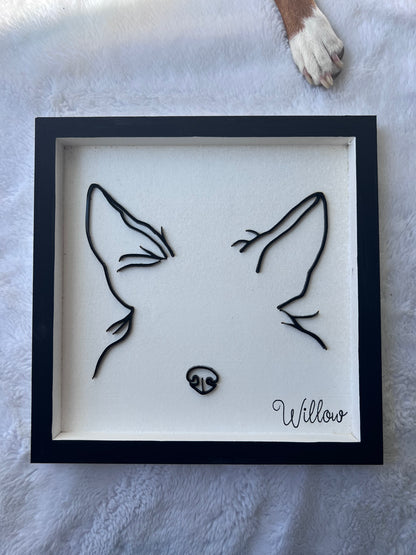 Custom Pet Silhouette Portrait – Classic & Upgraded Options