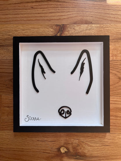 Custom Pet Silhouette Portrait – Classic & Upgraded Options