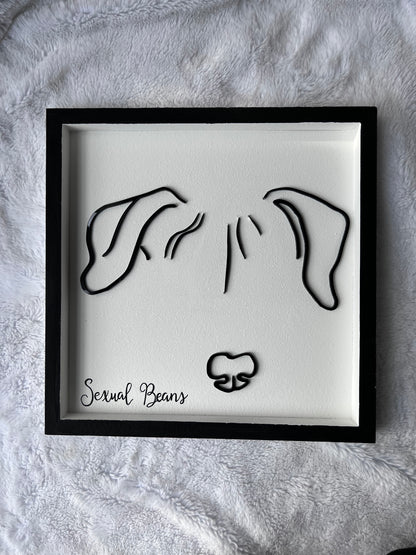 Custom Pet Silhouette Portrait – Classic & Upgraded Options